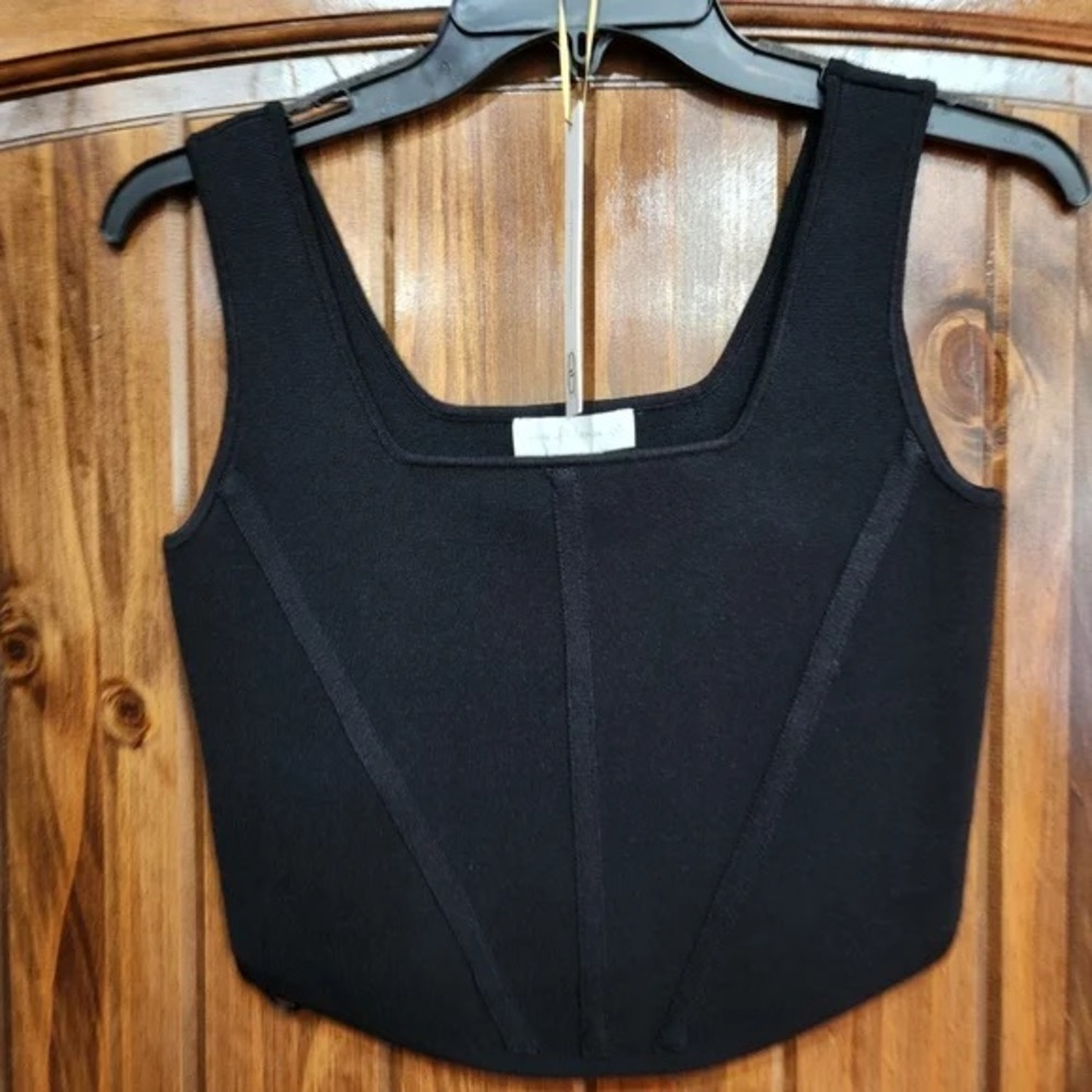 House of Harlow 1960 Black Square Neck Tank Top - Picture 4 of 6